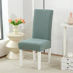 housse chaise tissu géométrique moderne polyestere couleurs vert gris blanc beige