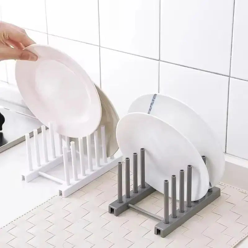séchoir vaisselle plastique blanc gris moderne minimaliste rangement assiettes cuisine étagère multifonctionnelle organisateur