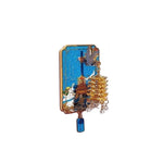 coque téléphone bleu doré rose pagode oiseaux personnages floral art chinois clips breloques