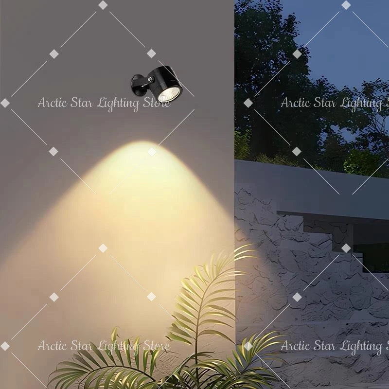 Installation de l'applique murale LED sur un mur extérieur