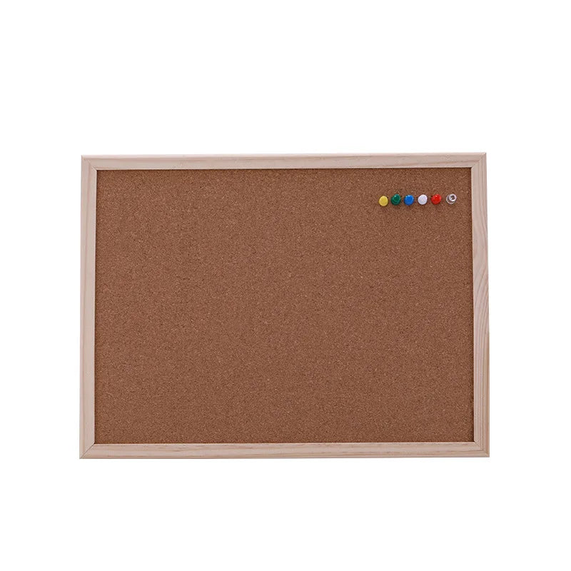 tableau liège marron clair tiges colorées crochets dorés crayon cordon accessoire décoration classique fixations