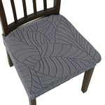 housse chaise extensible gris rayures ondulées moderne salle manger fauteuil