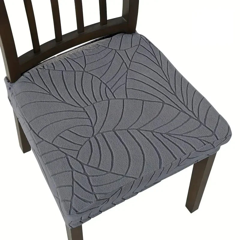 housse chaise extensible gris rayures ondulées moderne salle manger fauteuil
