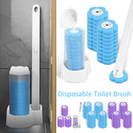 brosse toilette jetable adhésive bleu violet blanche moderne antibactérienne rechargeable universelle