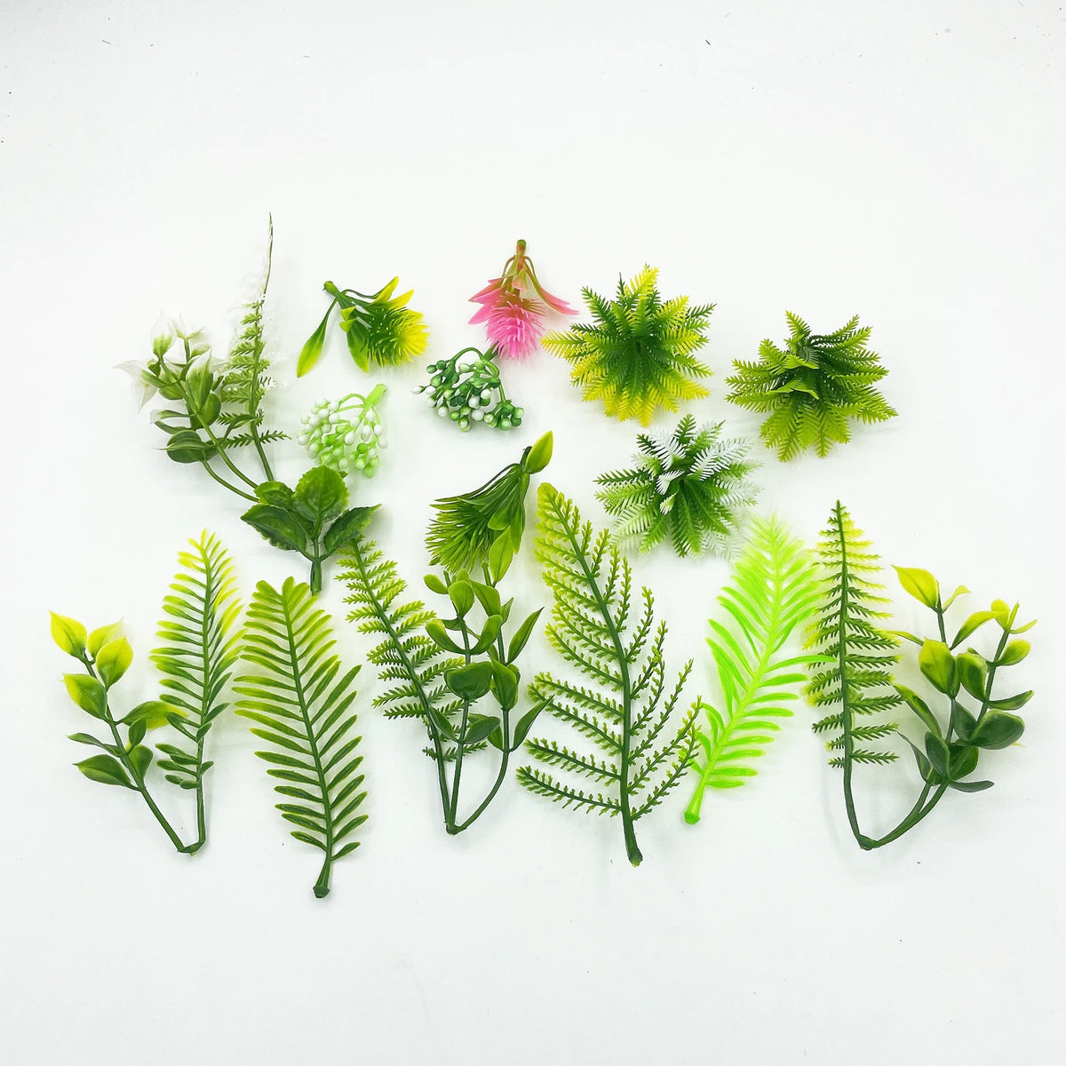 plantes artificielles herbe feuilles vertes fleurs simples decoration exterieure 10 pieces exposant naturel artificiel