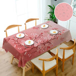 nappe table moderne fleurs cerisier rose papillons motifs floraux réutilisable polyester dimension 132cm 178cm