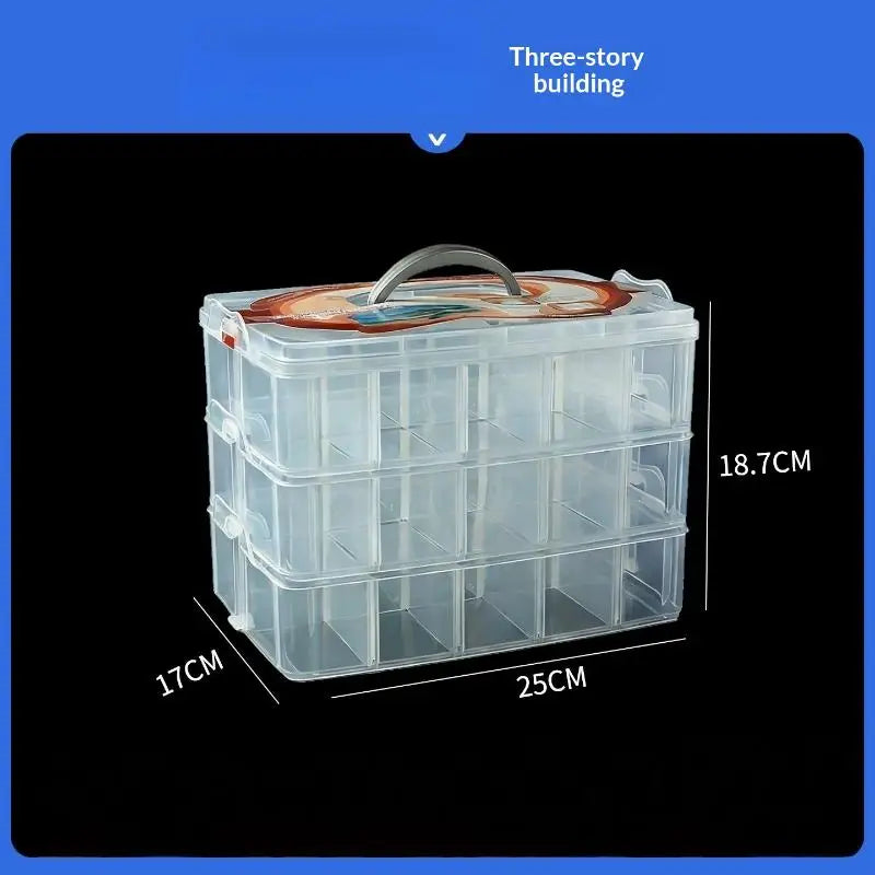 boîte rangement transparente moderne bijoux vis 15 18 24 28 30 36 compartiments amovible
