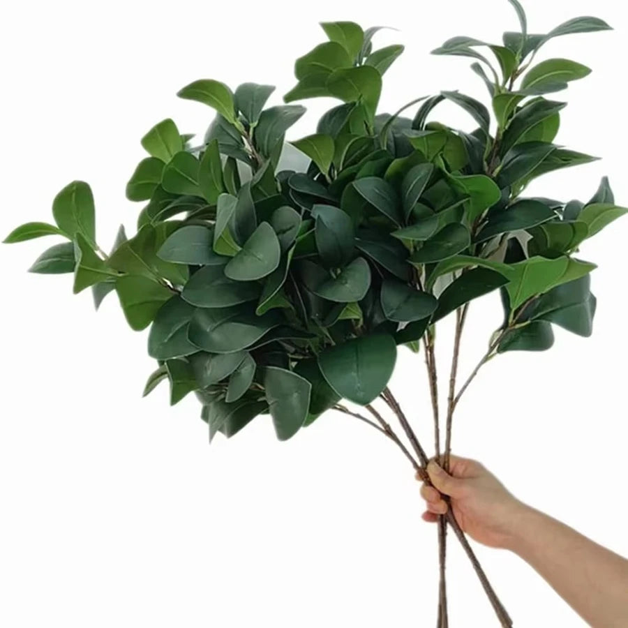 plantes décoratives artificielles feuilles vertes baies rouges vases modernes extérieur intérieurDecorationFauxPlantesFeuilluesRGBOpaqueTranslucideMinimaliste