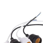 adaptateur e27 blanc noir câbles différents longueurs ampoules incandescentes led moderne fonctionnel