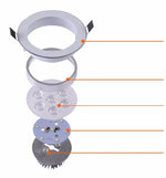 Spot LED moderne argenté clips facile 3W blanc chaud