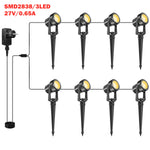 projecteurs exterieurs led jardin noir modernes 800lm ip65 abs contemporains 10lumières