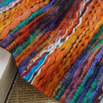 châle bohème tissu jacquard polyester coloré motifs horizontaux automne hiver