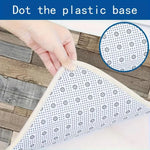 tapis rustique patchwork bois beige gris bleu clair antidérapant moderne intérieur extérieur