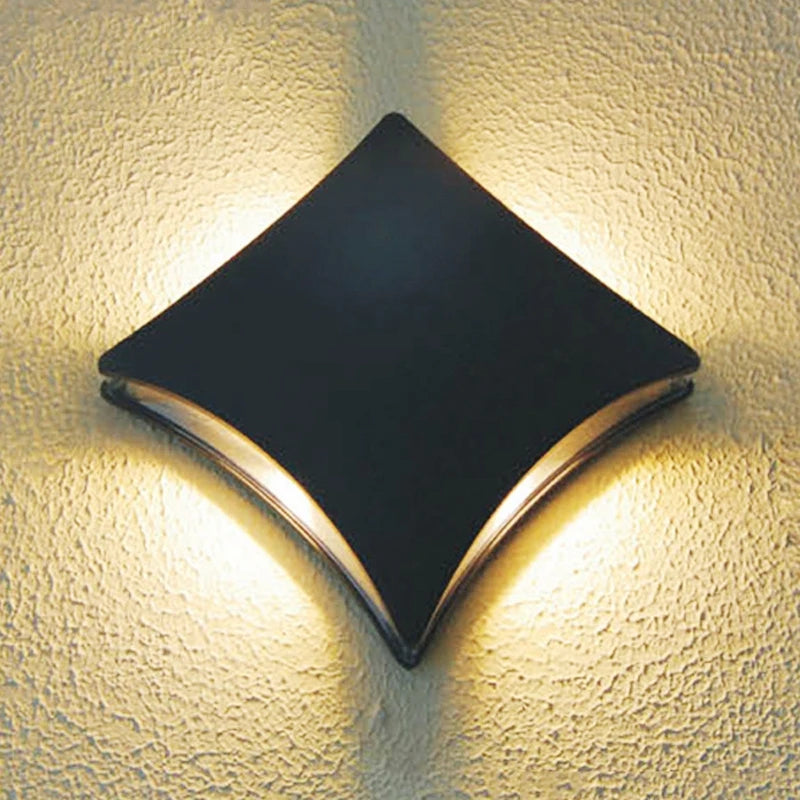 applique murale led moderne noir ip65 extérieur hydrofuge 85265v vis fixation