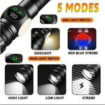 torche rechargeable led étanche camping extérieur pêche réglable mode lumière forte distance
