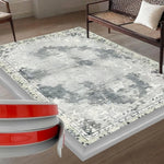 tapis adhésif bordure ornée gris blanc beige classique vintage résistant intérieurextérieur