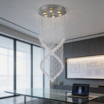 suspension lumineuse moderne cristal transparente 110V 240V cold warm white