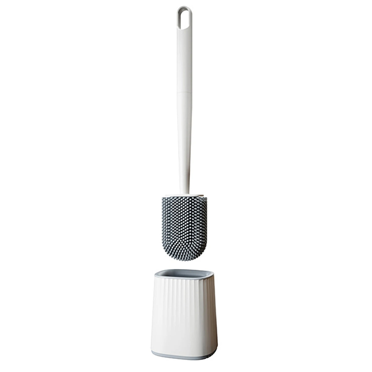 brosse wc moderne adhésif noir blanche poils durables plastique minimaliste