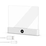 lampe lecture led rechargeable nuit table livre écran lcd usb charge boutons blanc