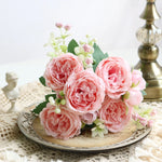 bouquet fleurs artificielles roses pivoines decoration maison mariage anniversaire baby shower intérieur