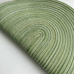 tapis table rectangulaire coton tressé vert moderne antidérapant grande dimension salle manger