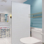 film décoratif moderne rayures horizontales blanc gris translucide adhésif vinyle 3dOpaque