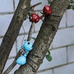 décoration extérieure fourmis métal couleur orange rouge bleu vert cartoon