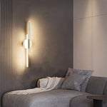 applique murale led moderne minimaliste noir blanc chambre salon entrée fixée mur deux sources