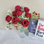 Bouquets artificiels roses soie décoration intérieure romantique classique maison événements fêtes