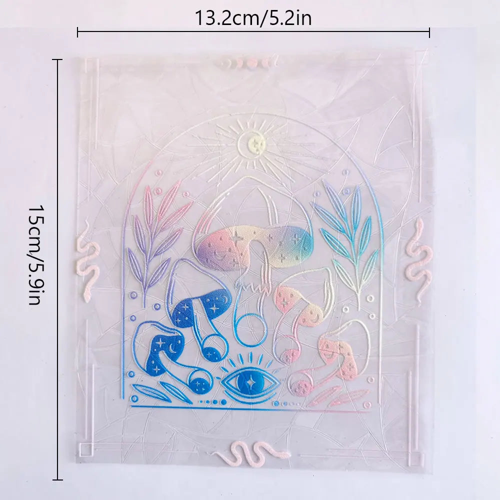 autocollant mural transparent décoratif fleurs papillon soleil texte motivation fenêtre mur intérieur maison