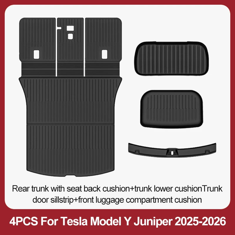 tapis sol voiture tesla model noir rayures horizontales moderne résistants lusure 10pcs sets