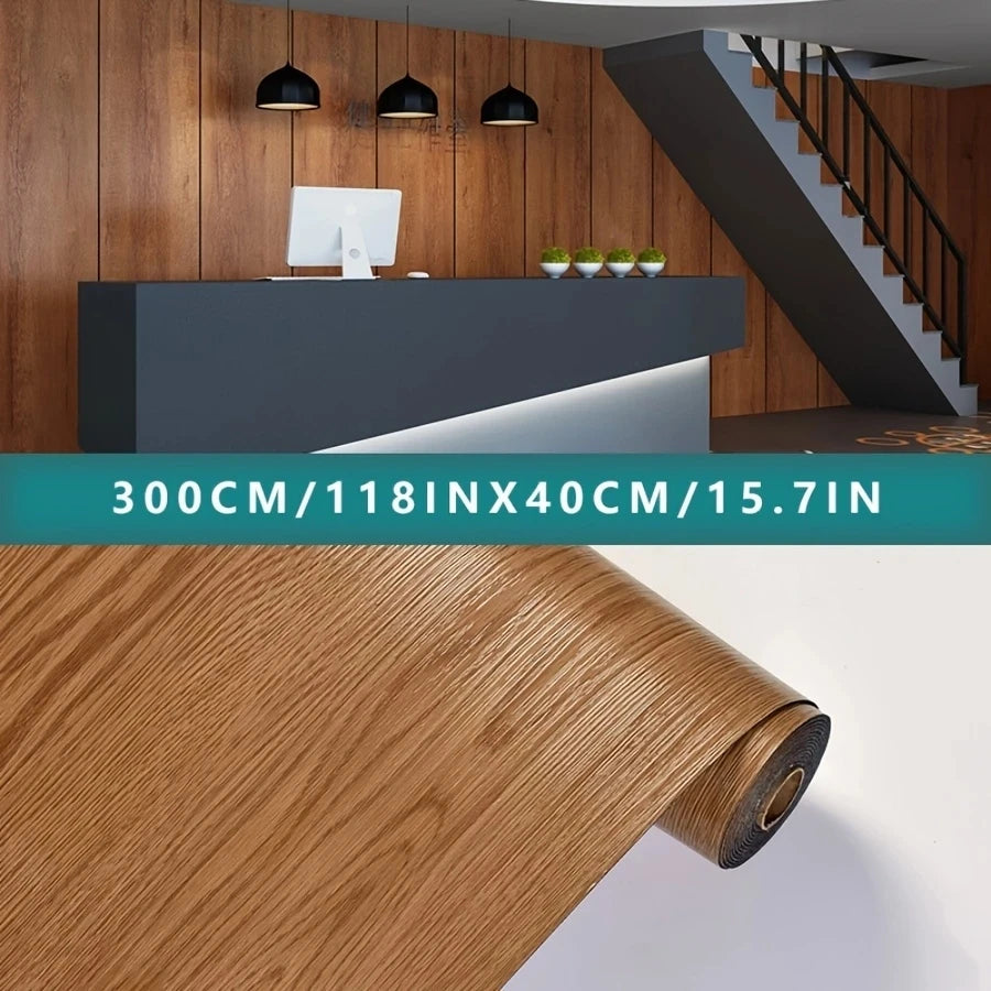 papier peint auto adhésif motif bois naturel moderne roulé marron gris intérieur decoration mur