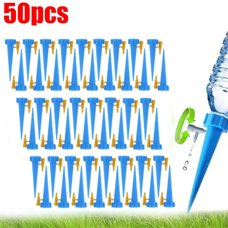 arrosage gouttelettes kit plantes auto arrosage bleu vert bouteille plastique valve ajustable modernes pratique