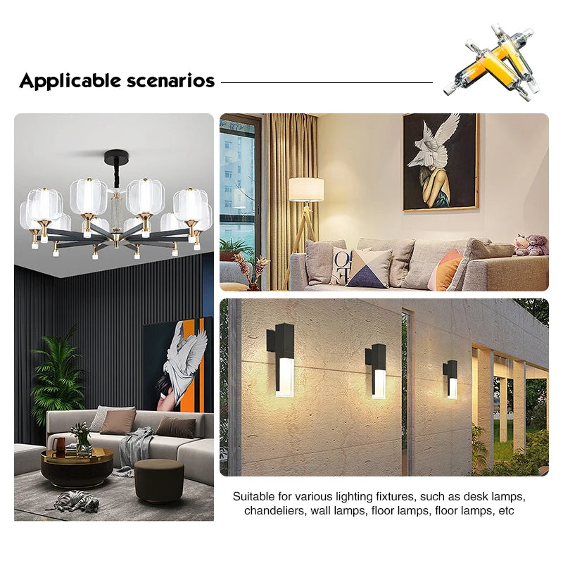 ampoule led r7s tube blanc moderne projecteur clips fixation intérieur salon