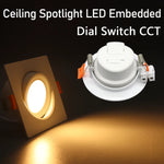 Spot LED encastrable blanc rond carré moderne switch cct 25000h lumens 121v 240v