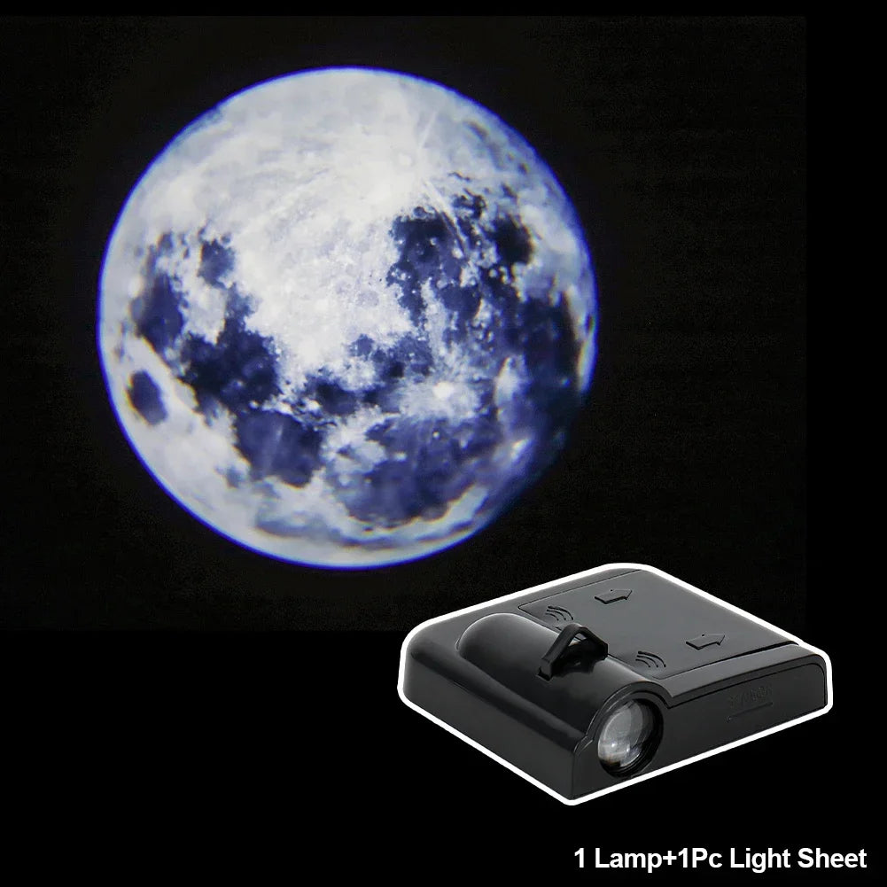 projecteur led noir moderne veilleuse lumiere douce nuit image terre chambre deco festive