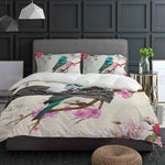 Housse de couette vintage sur lit double avec taie d'oreiller assortie