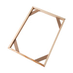 cadre photo bois rustique kit diy tableau beige triangles rouges