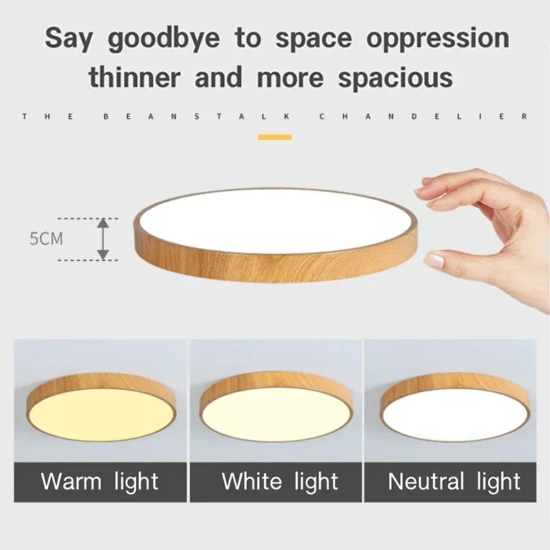 lampe led grain bois minimaliste moderne chambre blanc bois naturel