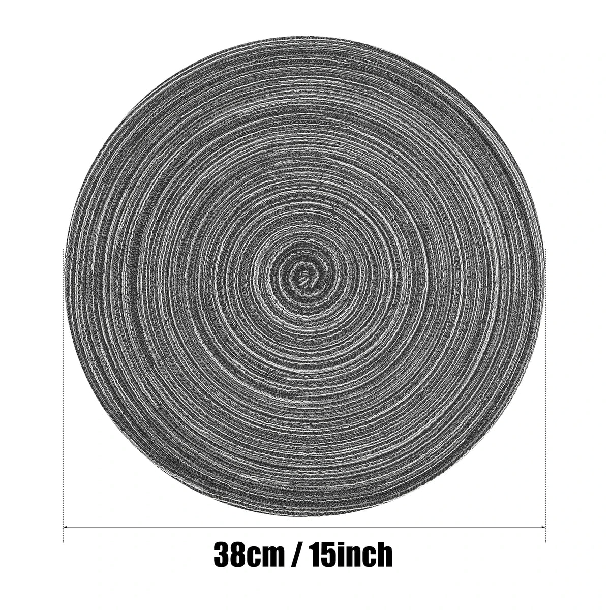 tapis table tissés main moderne rayures concentriques bleu marine beige gris vert orange respectueux