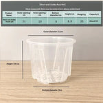 pots orchidées transparents ventilation air circulation 18cm short fat