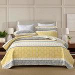 ensemble couette couverture matelassée motifs floraux coton quilté maison toutes saisons