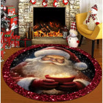 tapis rond père noël lanterne magique moderne salon chambre extérieur festive polyester
