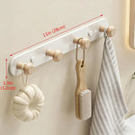 porte serviettes mural moderne bois blanc fixations serviettes gant cuisine sac rangement