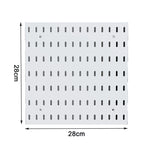 panneau rangement mural perforé blanc moderne clips étagères porte clés carte papier téléphone crayon