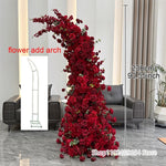 Décoration murale arche fleurs artificielles rouge moderne mariage anniversaire événementiauxextérieur
