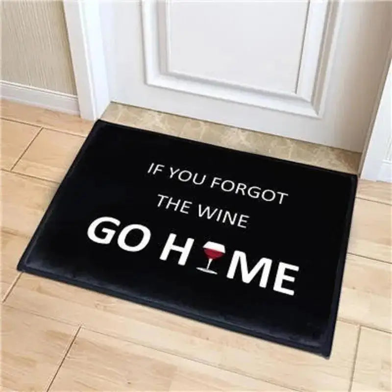 tapis d'entrée moderne bienvenue multilingue noir résistant antidérapant minimaliste