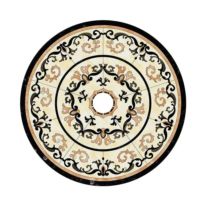 décoratif stickers ornements floraux géométriques classique baroque adhésif beige noir or rouge