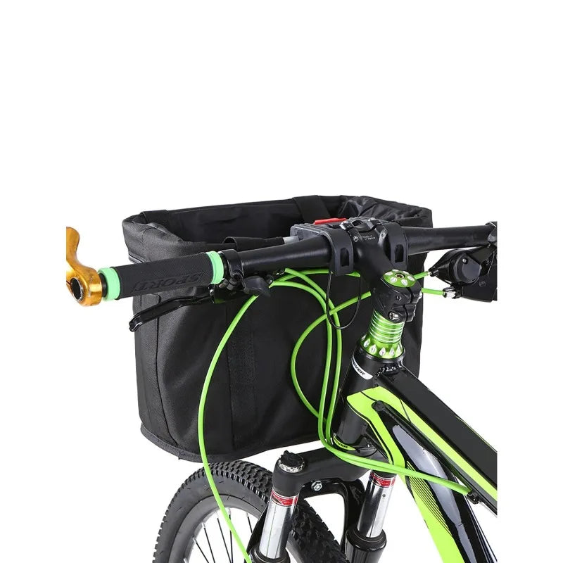 panier vélo utilitaire noir tissu oxford toile réfléchissante fixe guidon sportif transporte chien