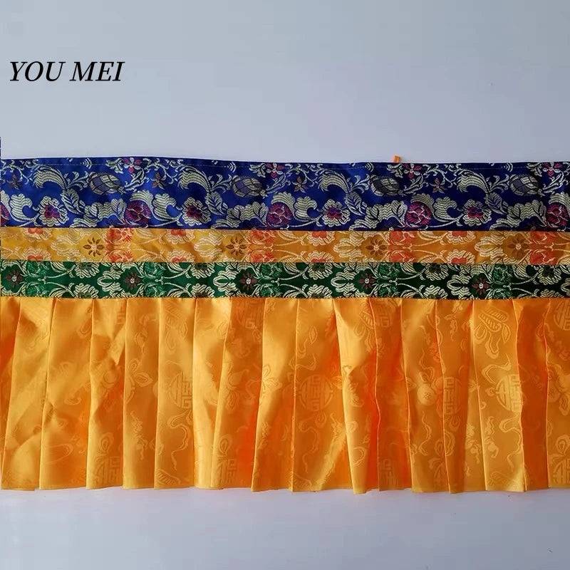 jupe classique brocart or bleu vert motifs floraux dorés hand made française erotique erotique